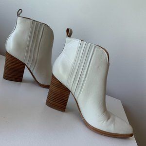 White Marc Fisher Mayden Bootie
